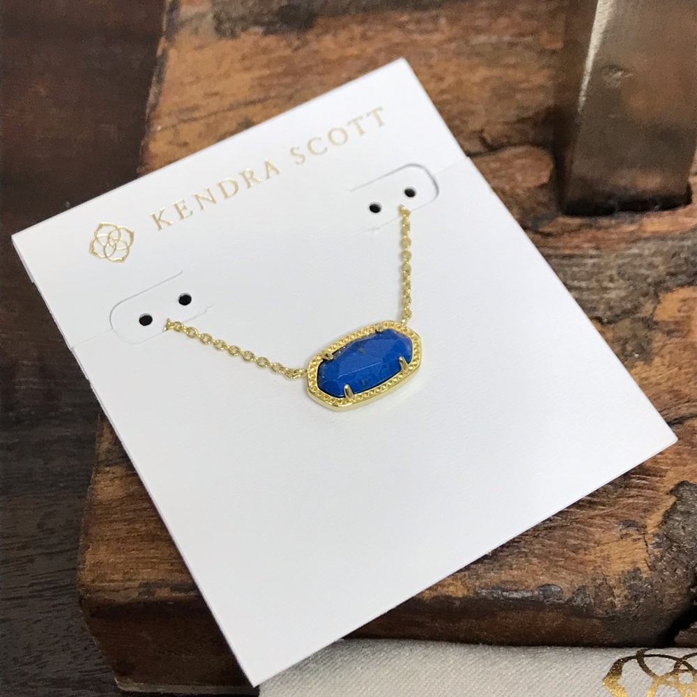 NWT The Kendra Scott Cobalt Howlite Elisa Necklace - Picture 1 of 9